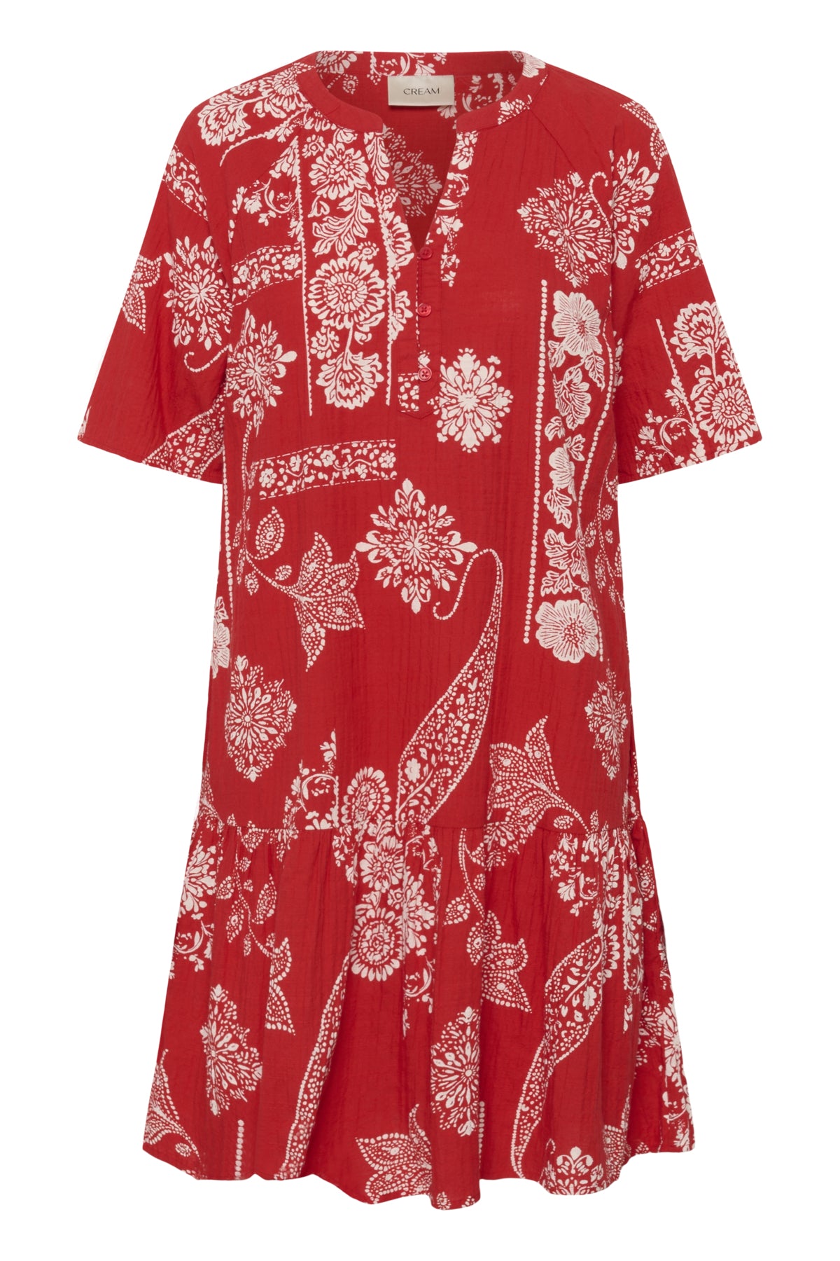 CRGianna Short Dress Red Ethnic print - 109050 - 10614857
