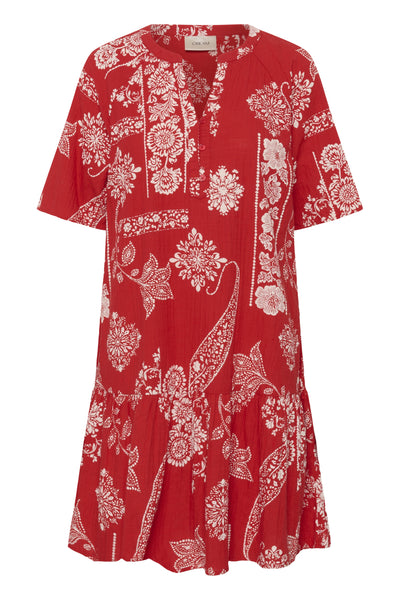 CRGianna Short Dress Red Ethnic print - 109050 - 10614857 Thumbnail