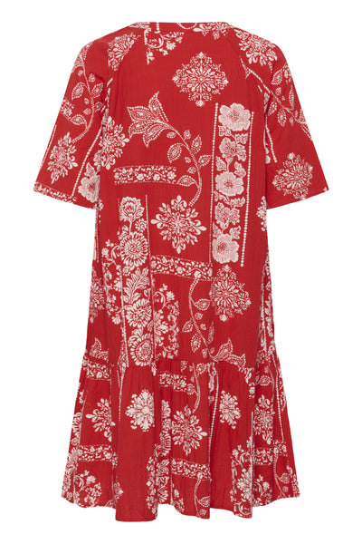 CRGianna Short Dress Red Ethnic print - 109050 - 10614857 Thumbnail