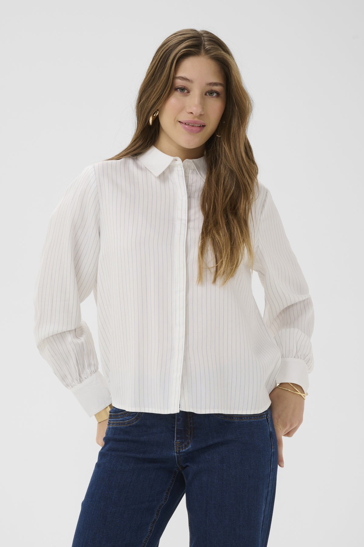 CRSilje Shirt White Blue Stripe - 109111 - 10614872