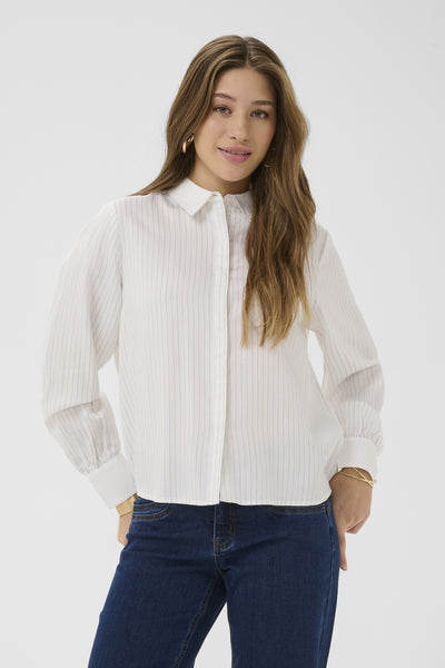 CRSilje Shirt White Blue Stripe - 109111 - 10614872 Thumbnail