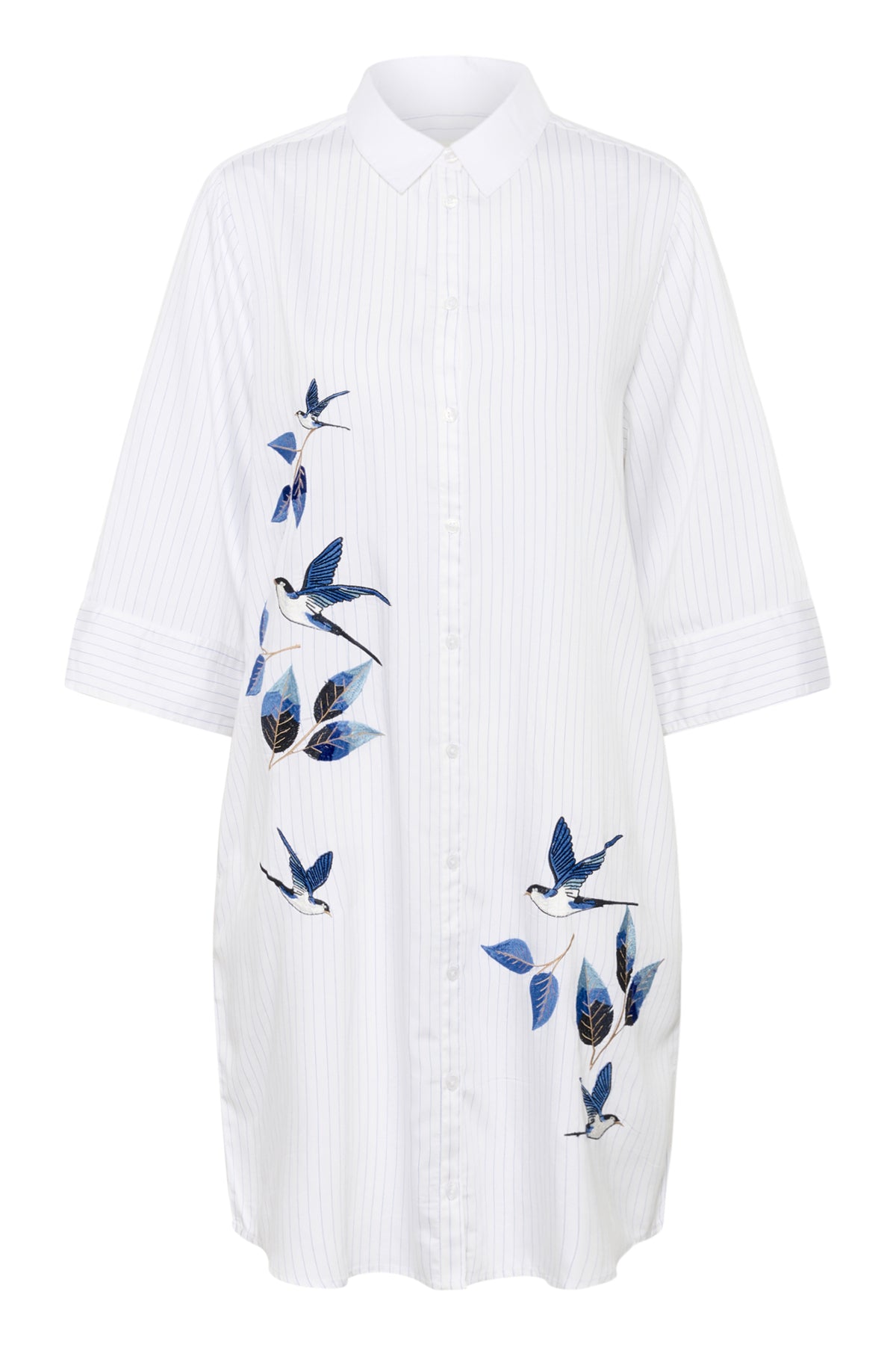 CRSilje Shirt Dress White Blue Stripe - 109111 - 10614873