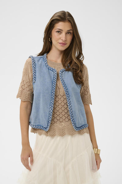 CRRina Waistcoat Duncan Medium Blue Denim - 109 - 10614877 Thumbnail