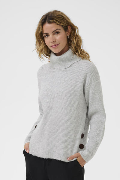 CRStarfi Knit Pullover Light Grey Melange - 100827 - 10614897 Thumbnail