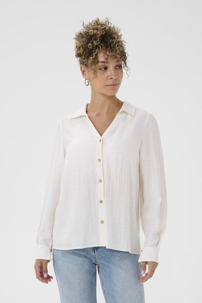 CRHeidy Shirt Whisper White Melange - 110701 - 10614901 Thumbnail