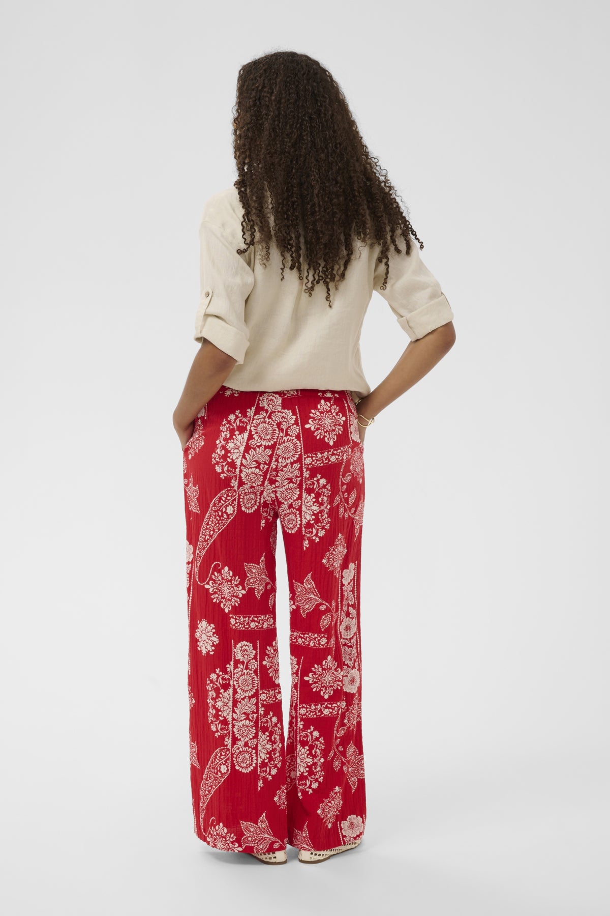 CRGianna Pant Red Ethnic print - 109050 - 10614917