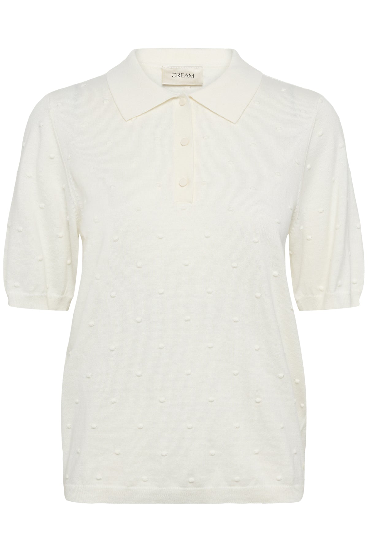 CRHanne Knit Polo Whisper White - 110701 - 10614974