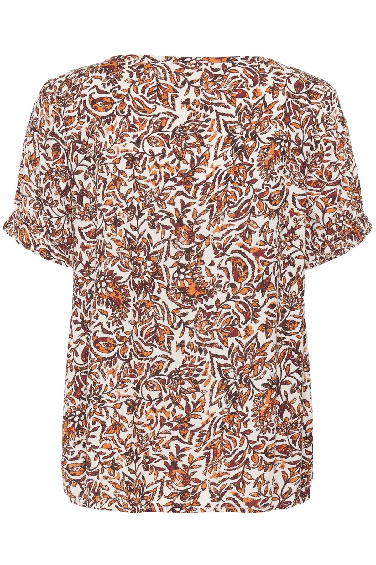 CRTiah Blouse Orange Saraza Flower - 109351 - 10614999