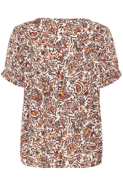 CRTiah Blouse Orange Saraza Flower - 109351 - 10614999 Thumbnail