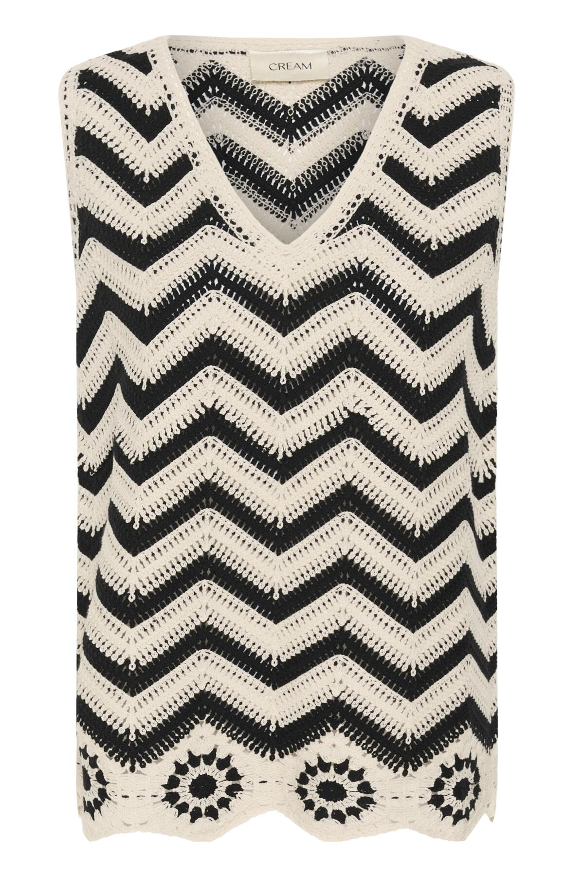 CRJauie Knit Slipover Black White Zig Zag - 109363 - 10615023
