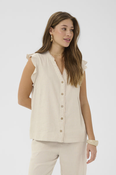 CRJune Shirt Perfectly Pale Melange - 13000 - 10615056 Thumbnail