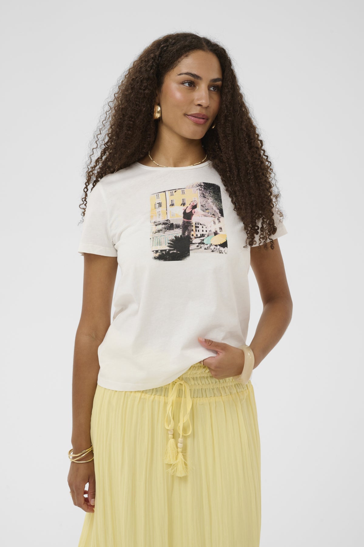CRStrina T-Shirt Lemon Aqua Riviera Collage - 1 - 10615085