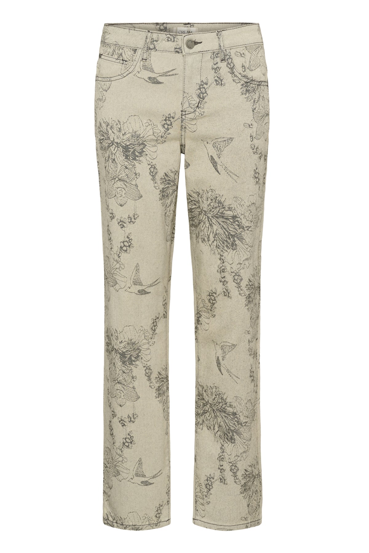 CRVatta Jacquard Pant Ecru Flower Jacquard - 109544 - 10615126