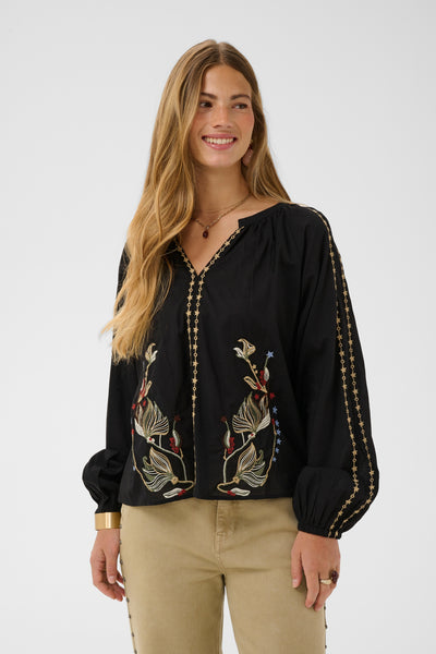 CRReno Blouse Pitch Black - 100120 - 10615135 Thumbnail