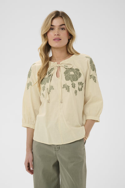 CRZosa Blouse Bleached Sand - 131008 - 10615136 Thumbnail