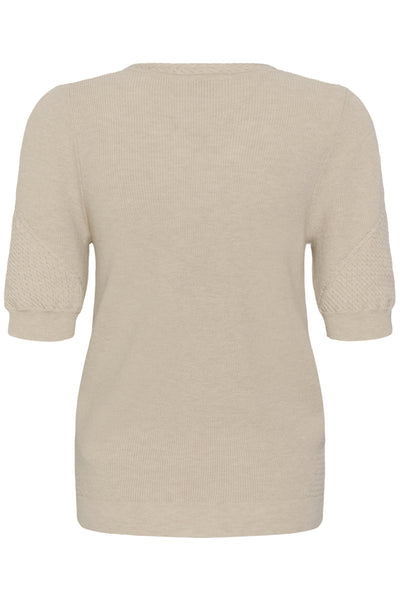 CRDela Knit Blouse Oat melange - 100232 - 10615145 Thumbnail