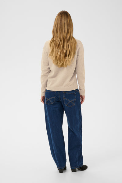 CRDela Knit Blouse Oat melange - 100232 - 10615145 Thumbnail