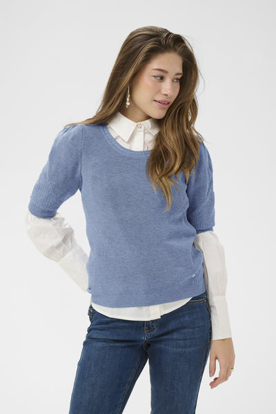CRDela Knit Blouse Stonewash Melange - 1739171 - 10615145 Thumbnail