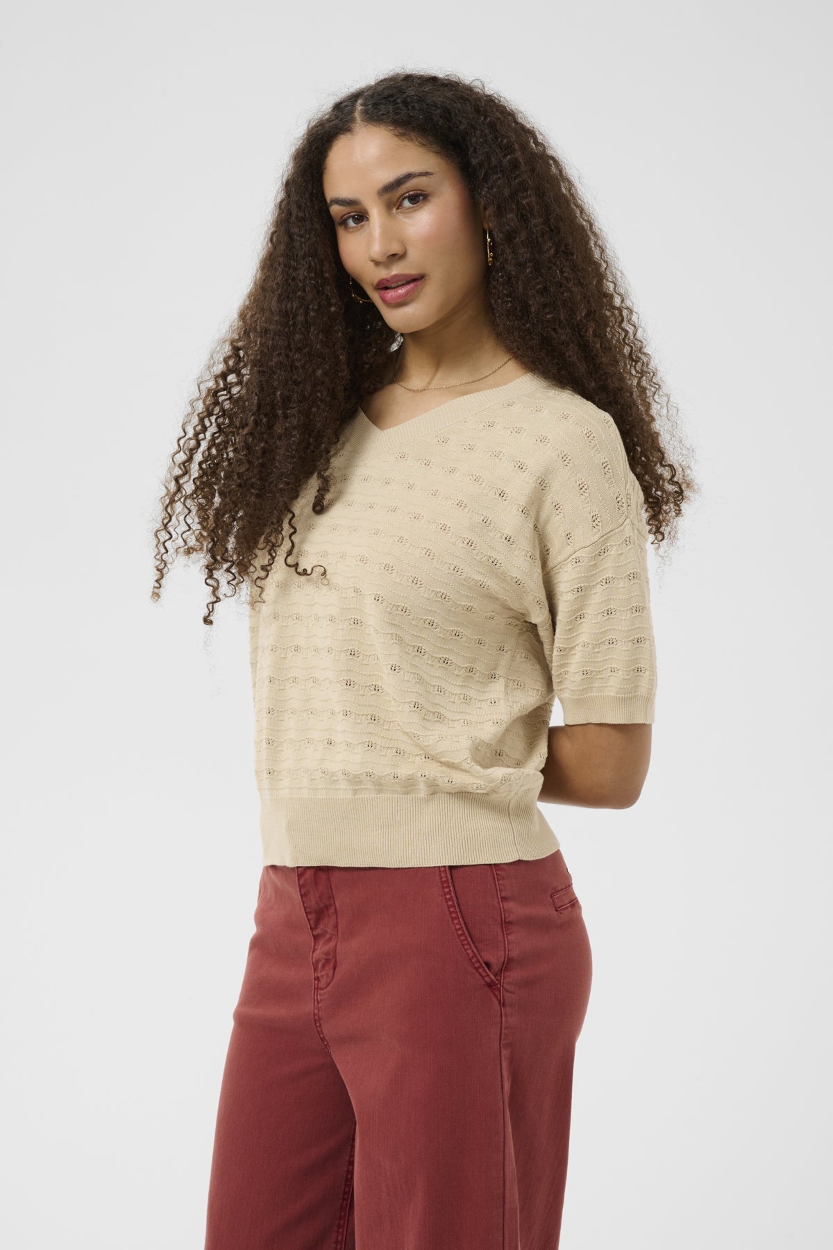 CRAnnali Short Knit Pullover Bleached Sand - 131008 - 10615160