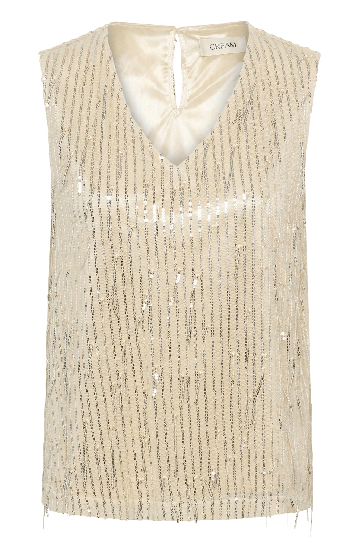 CRClei Sequin Blouse Champange Silver Sequins - 105 - 10615161
