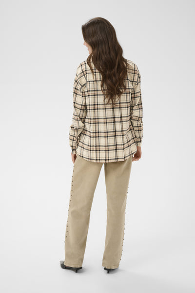 CRUma Shirt Bleached Check - 109549 - 10615167 Thumbnail