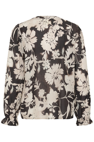 CRHailey Blouse Dark Brown Flower - 109590 - 10615173 Thumbnail