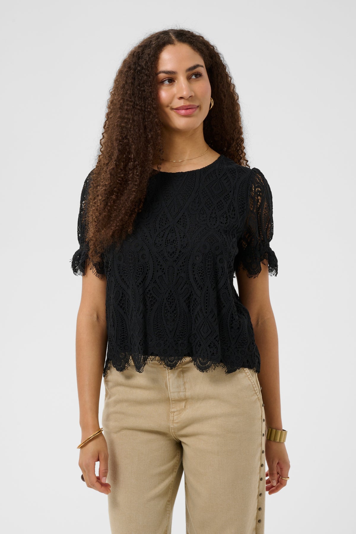 CRDith Lace Blouse Pitch Black - 100120 - 10615189