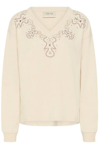 CRLuciana Sweatshirt Bleached Sand - 131008 - 10615194 Thumbnail