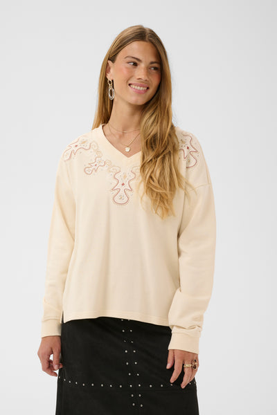 CRLuciana Sweatshirt Bleached Sand - 131008 - 10615194 Thumbnail