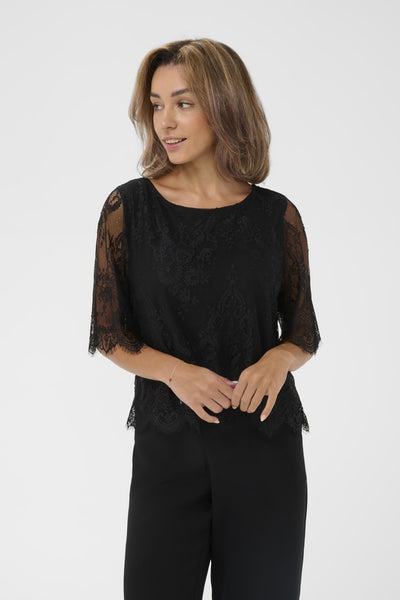 CRYumi Lace Blouse Pitch Black - 100120 - 10615197 Thumbnail
