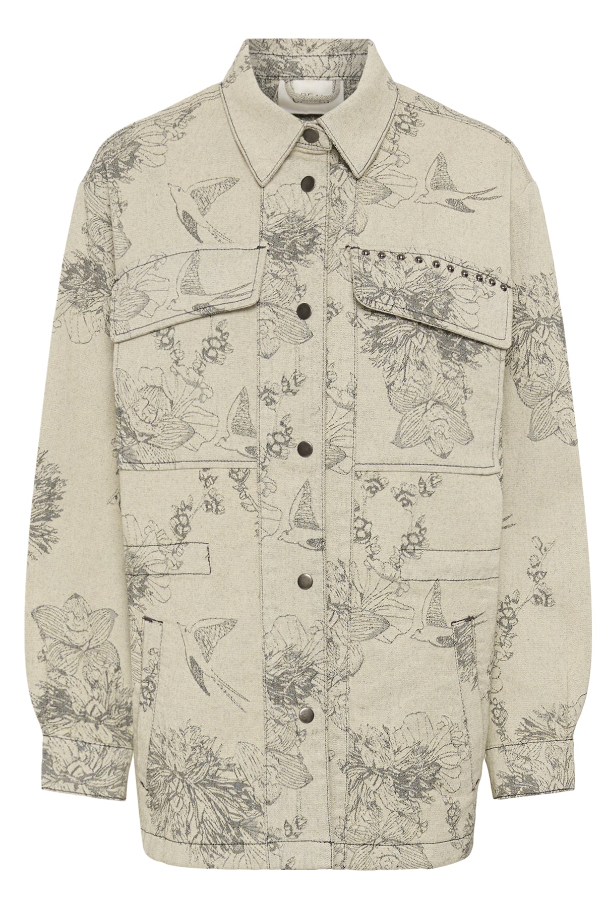 CRVatta Deco Jacket Ecru Flower Jacquard - 109544 - 10615201