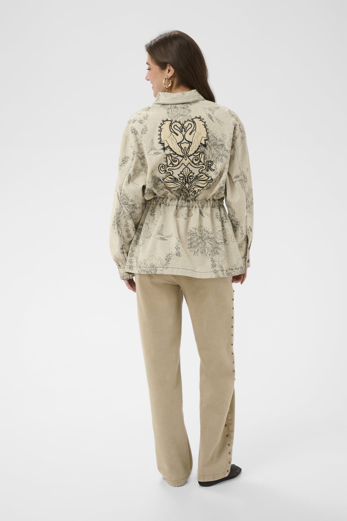 CRVatta Deco Jacket Ecru Flower Jacquard - 109544 - 10615201