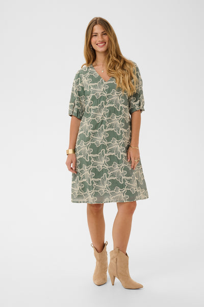 CRTorli Short Dress MULLED BASIL - 180514 - 10615226 Thumbnail