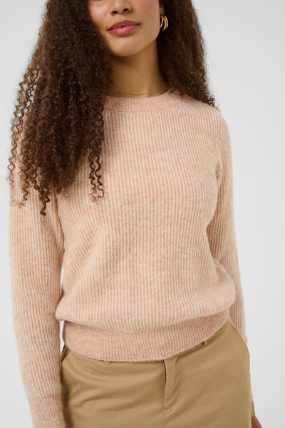CRSienna Knit Pullover Pink Sand Melange - 1513181 - 10615227 Thumbnail