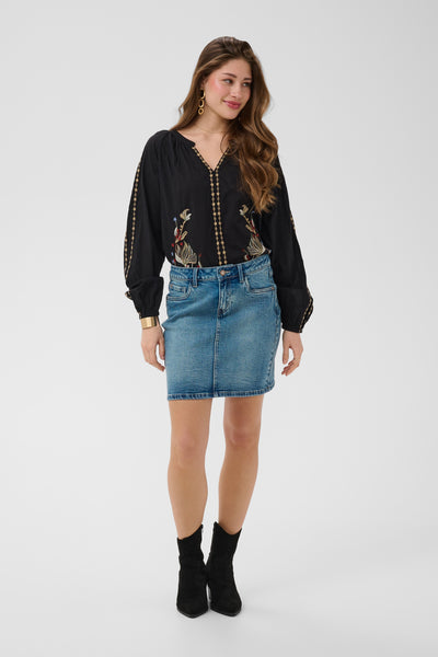 CRDarla Denim Skirt Smithers Mid Blue Denim - 1095 - 10615235 Thumbnail