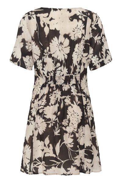 CRHailey Short Dress Dark Brown Flower - 109590 - 10615250 Thumbnail