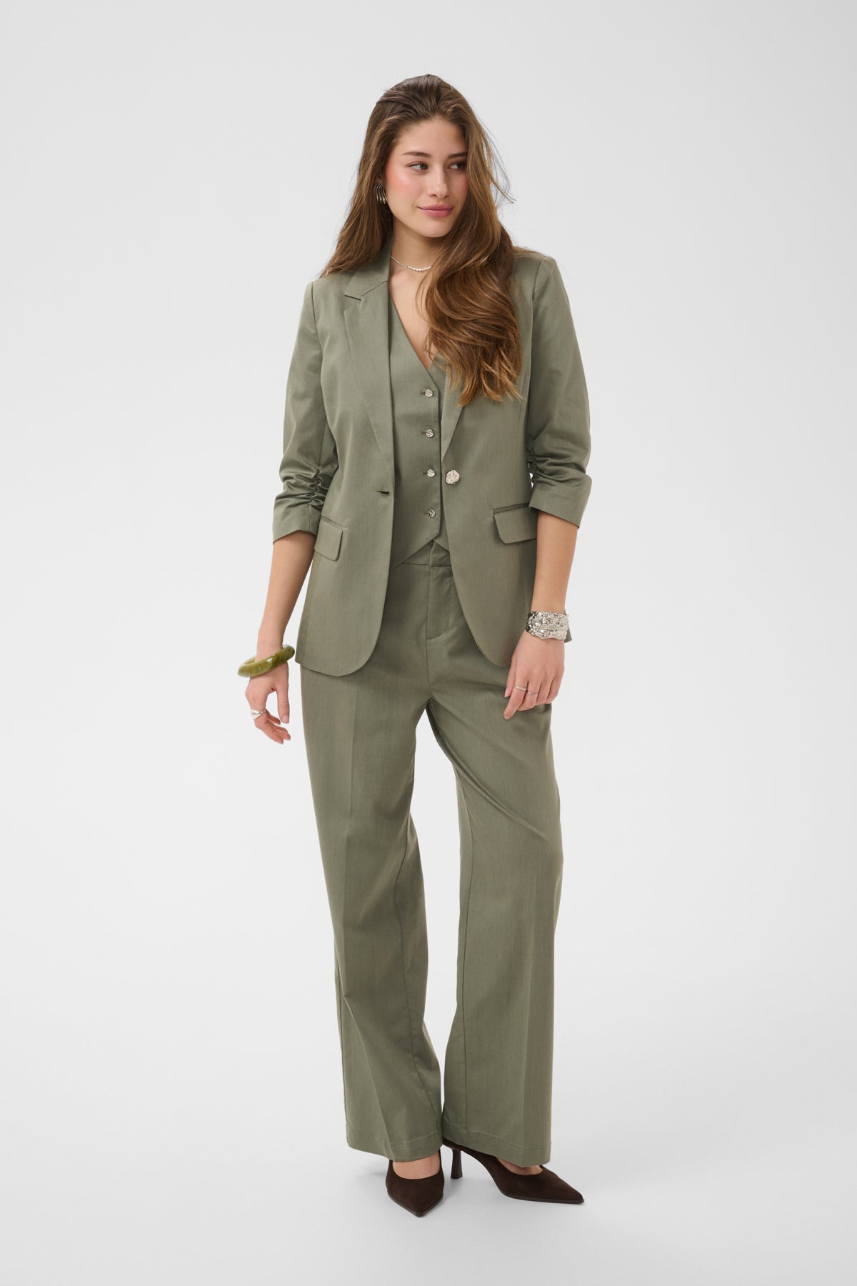CRGia 3/4 Sleeve Blazer MULLED BASIL - 180514 - 10615254