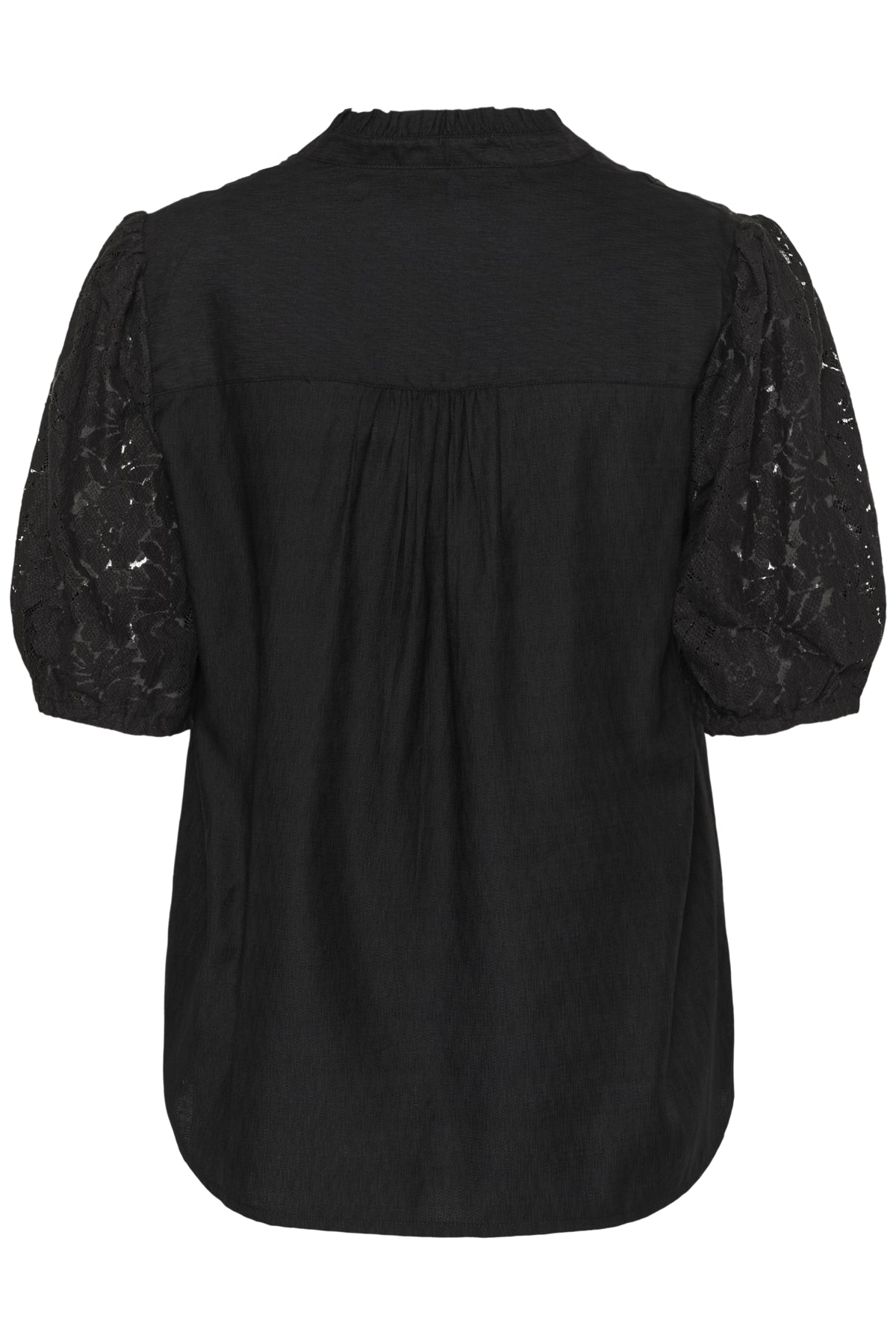 CRLiselin Short Sleeve Lace Bl Pitch Black - 100120 - 10615281