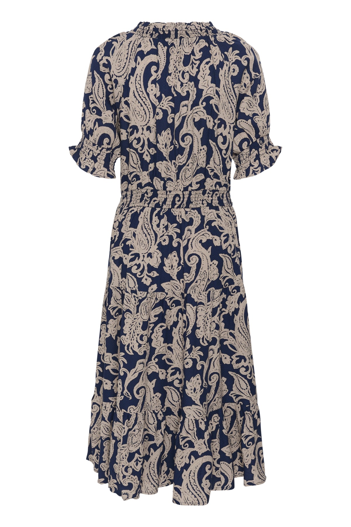 CRLucy Short Sleeve Long Dress Blue Paisley - 106905 - 10615288
