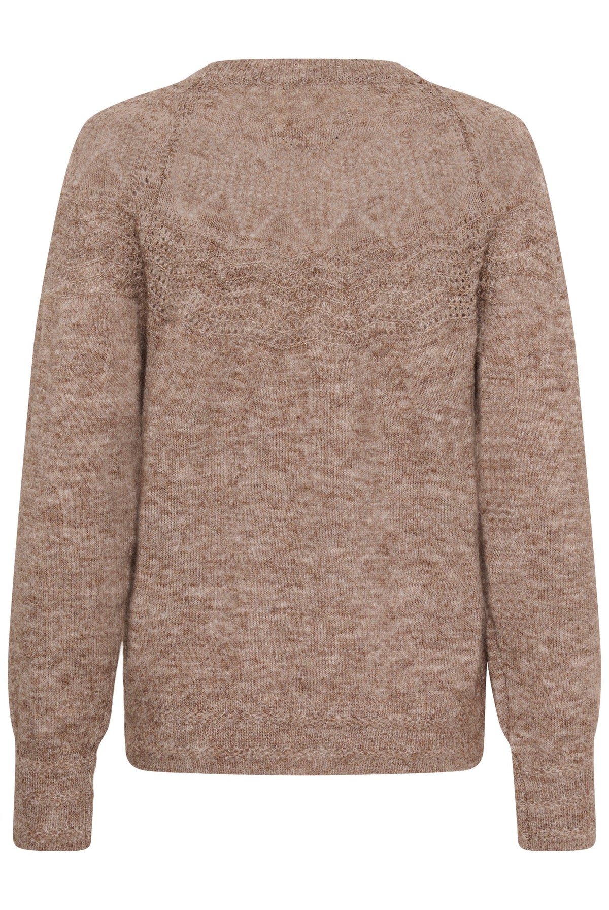 CRJunah Pointelle Pullover Dark Oat Melange - 109936 - 10615297