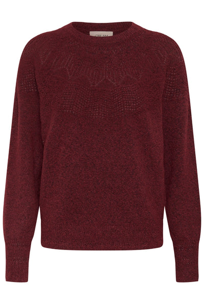 CRJunah Pointelle Pullover Cabernet - 191724 - 10615297 Thumbnail