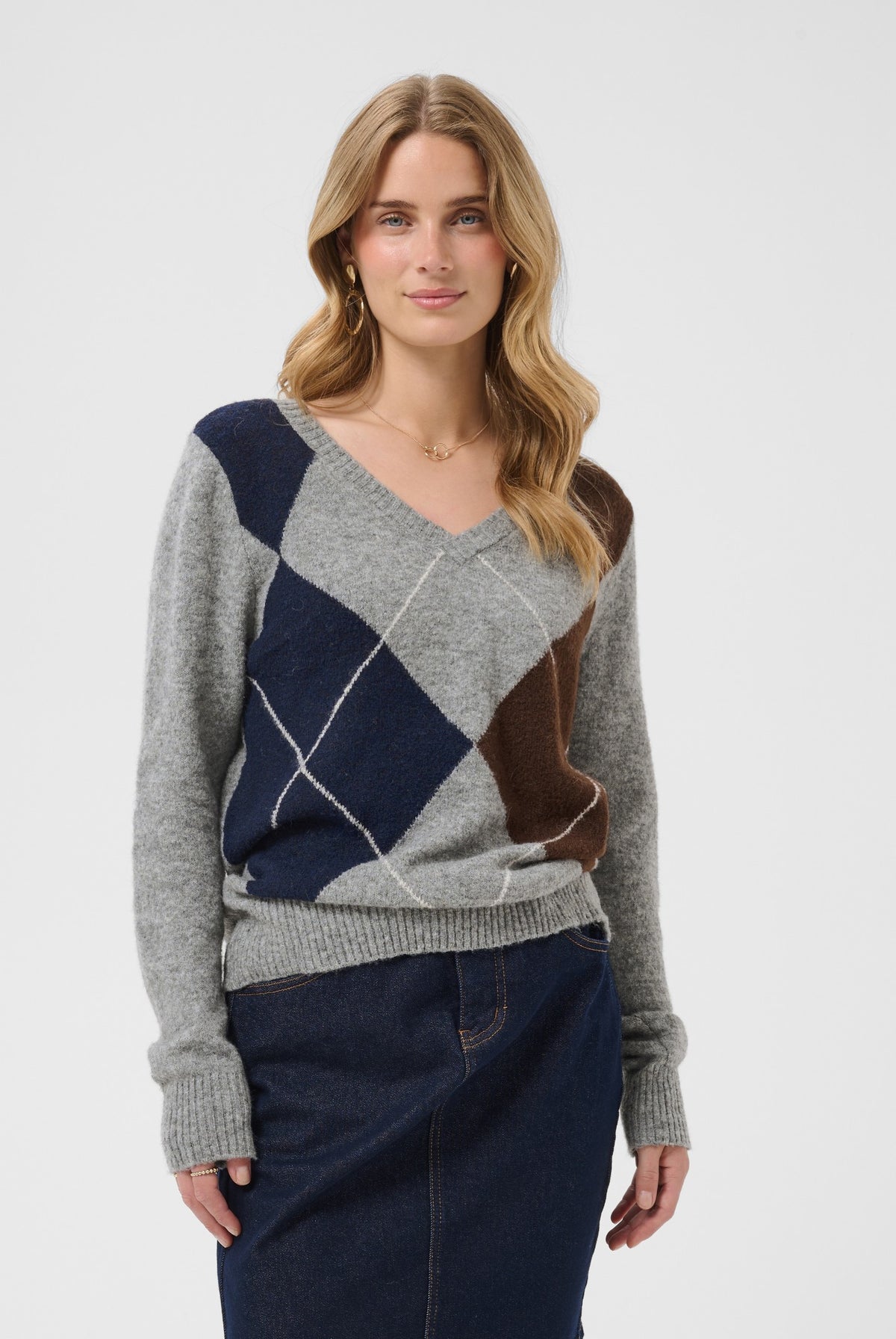 CRHope Knit Pullover Grey Melange - 100391 - 10615298