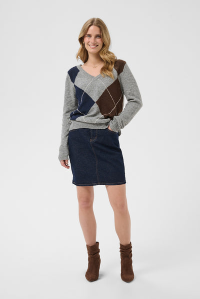 CRHope Knit Pullover Grey Melange - 100391 - 10615298 Thumbnail