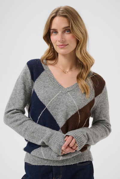 CRHope Knit Pullover Grey Melange - 100391 - 10615298 Thumbnail