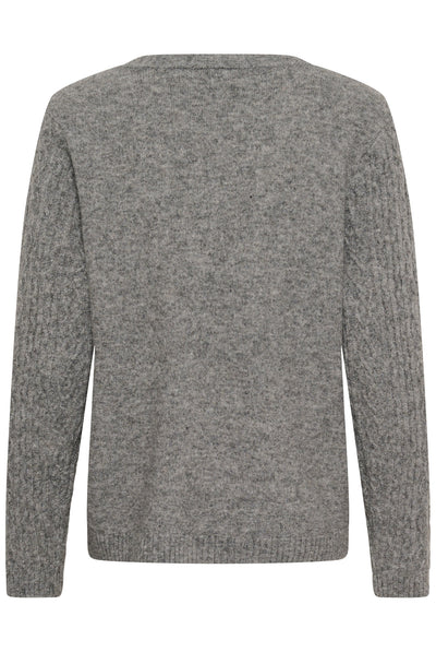 CRHope Knit Cardigan Grey Melange - 100391 - 10615300 Thumbnail