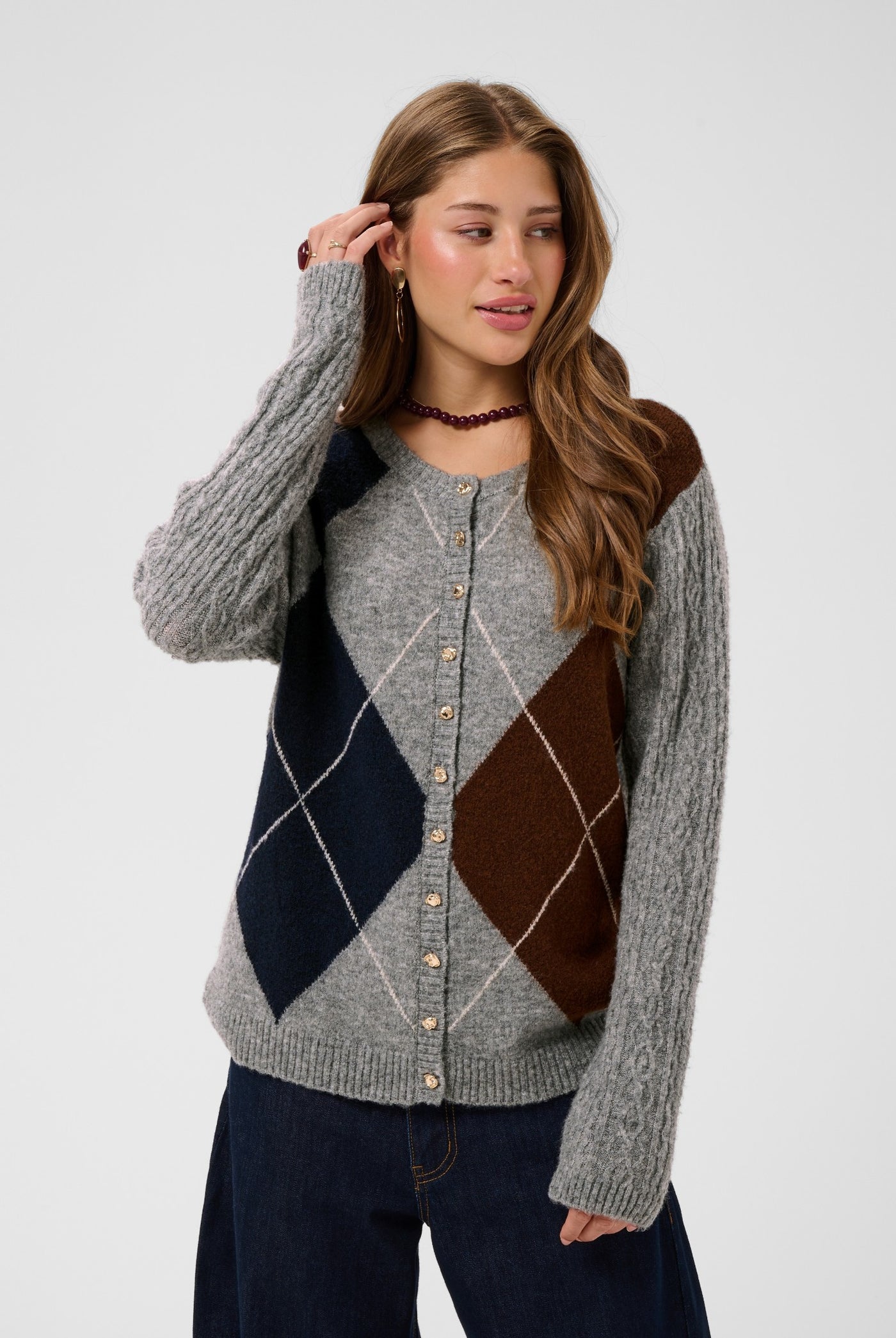 CRHope Knit Cardigan Grey Melange - 100391 - 10615300
