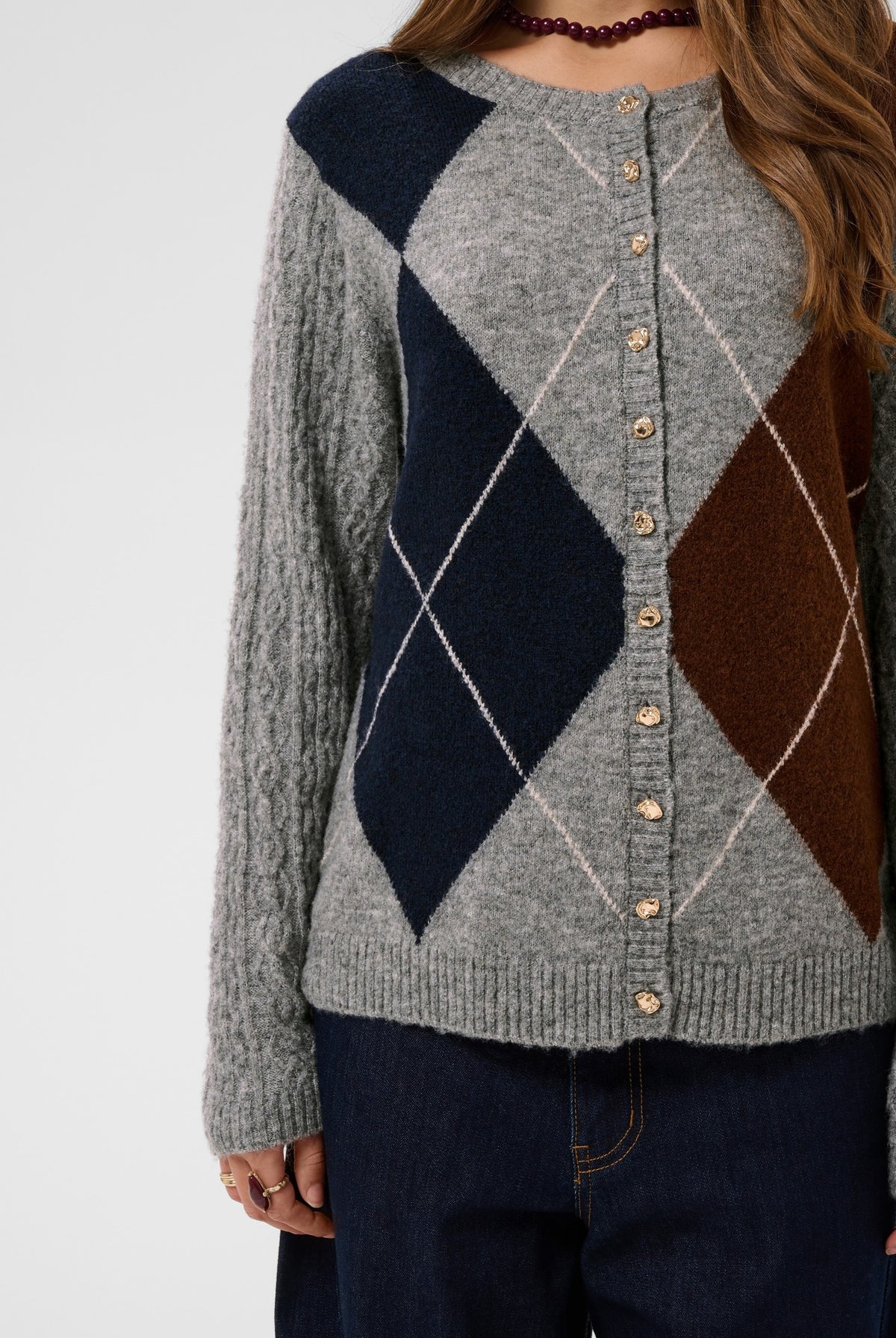 CRHope Knit Cardigan Grey Melange - 100391 - 10615300