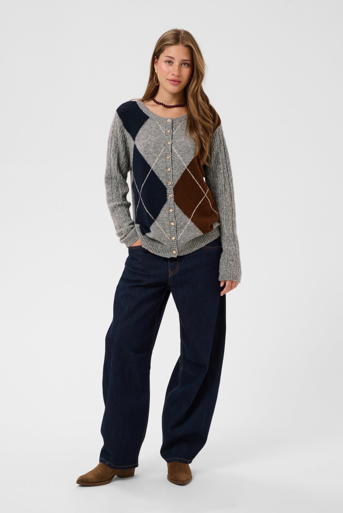 CRHope Knit Cardigan Grey Melange - 100391 - 10615300