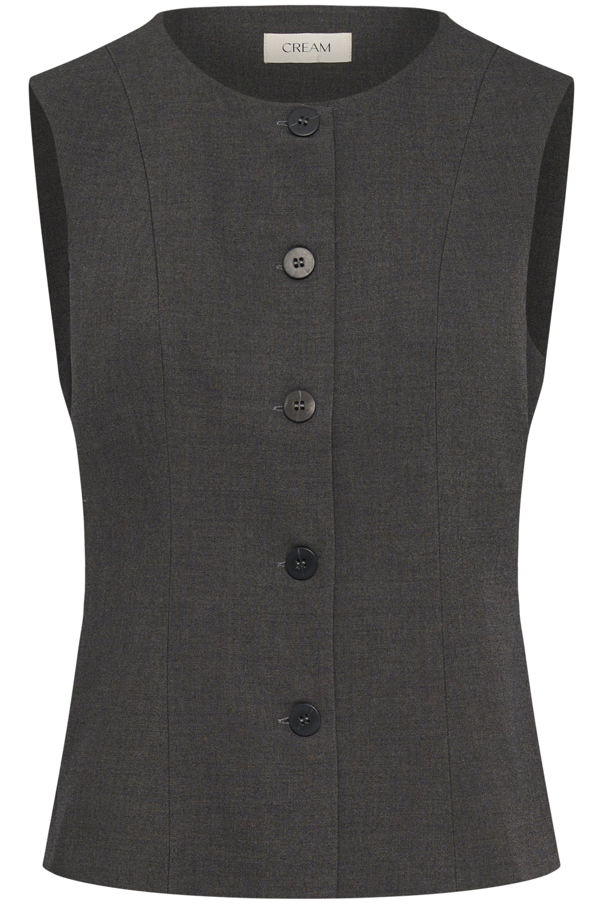 CRLonge Waistcoat Dark Grey Melange - 101156 - 10615345