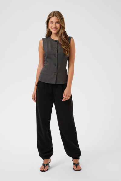 CRLonge Waistcoat Dark Grey Melange - 101156 - 10615345 Thumbnail